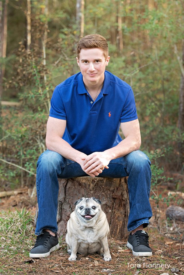 Senior with his dog