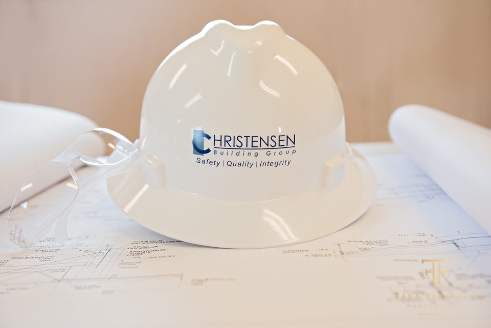 construction hard hat branding brand stock image