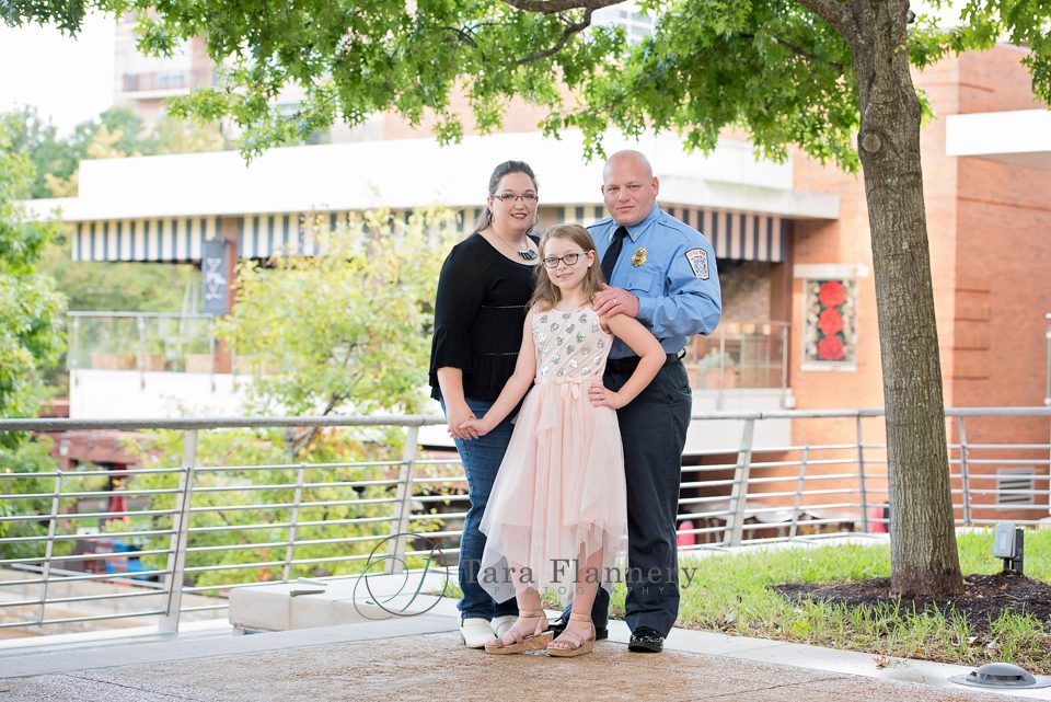 family portrait with police officer