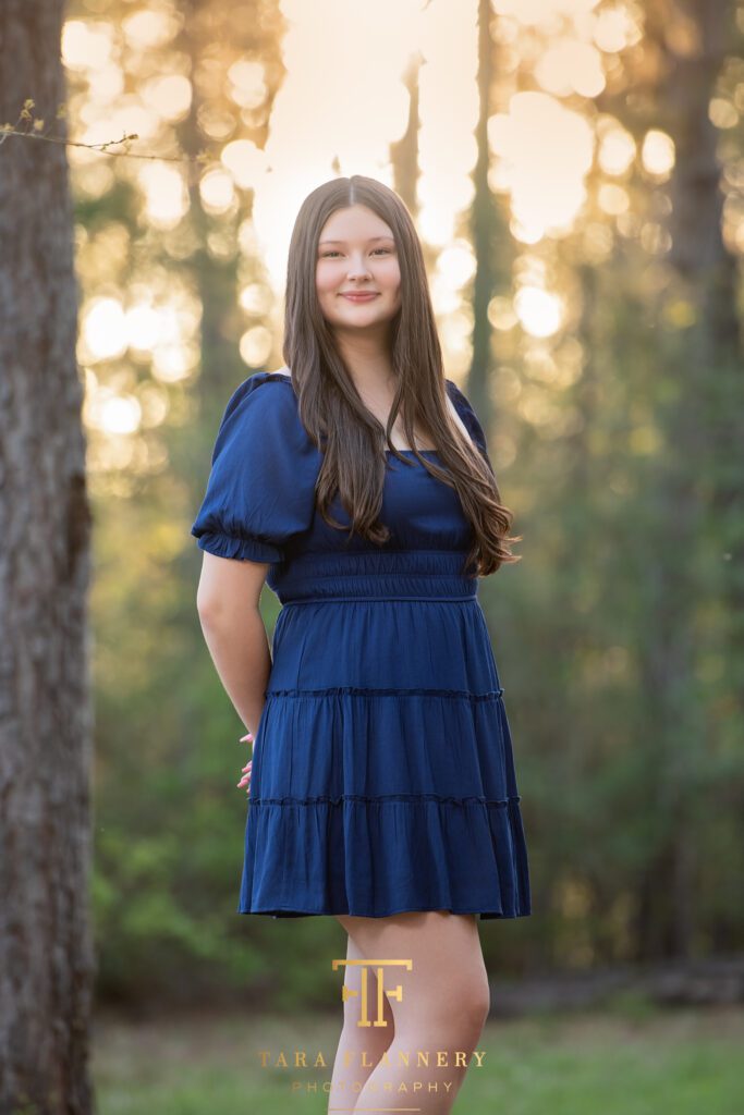 Beautiful backlit senior portrait.