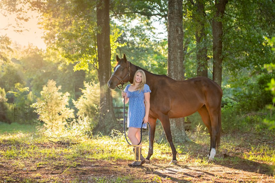 Senior girl with her horse