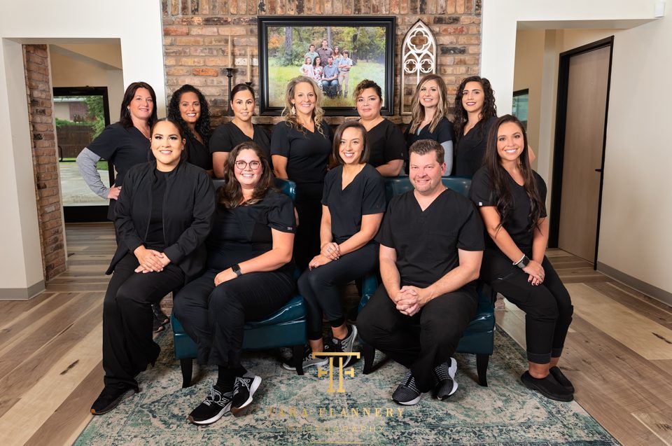 team photo dental office, branding for small businesses