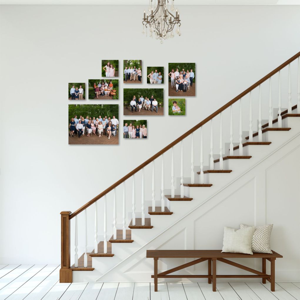 Family Photo staircase collage