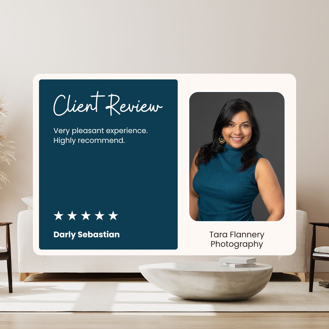 Client testimonial for a headshot