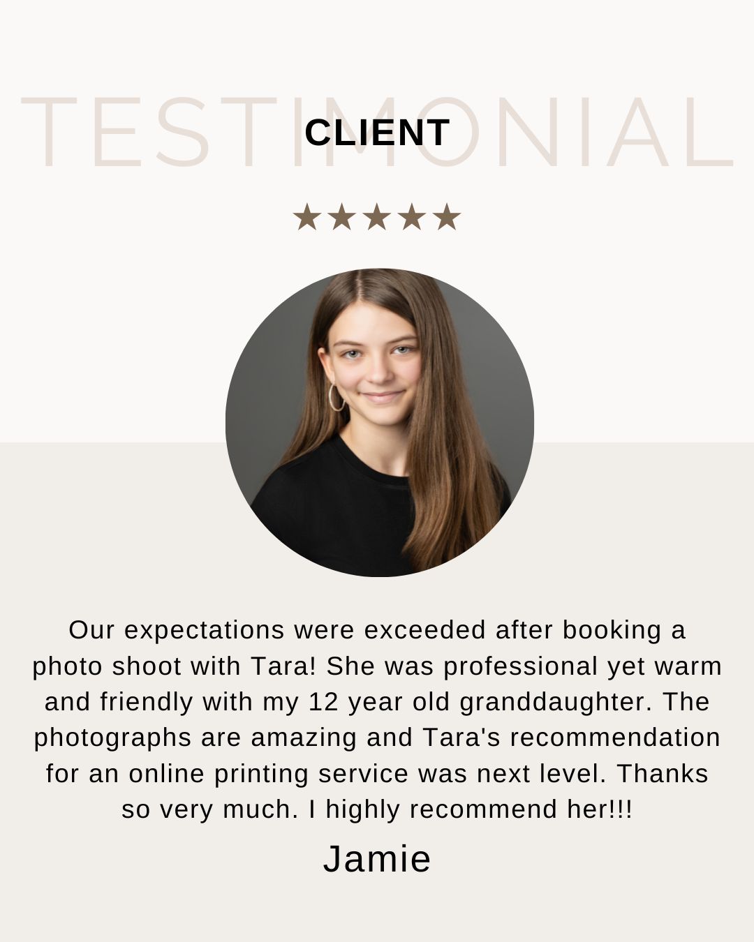 5-star review from a client